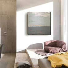 Load image into Gallery viewer, Grey And White Abstract Painting Palette Knife Contemporary Painting Sp053