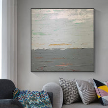 Load image into Gallery viewer, Grey And White Abstract Painting Palette Knife Contemporary Painting Sp053