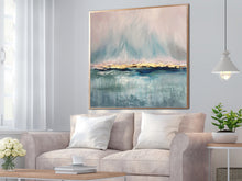 Load image into Gallery viewer, Grey Gold Leaf Wall Art Large Abstract Landscape Painting Sp043