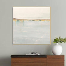 Load image into Gallery viewer, Grey Mountain Acrylic Painting Yellow Landscape Lake Painting Wp024