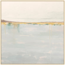Load image into Gallery viewer, Grey Mountain Acrylic Painting Yellow Landscape Lake Painting Wp024