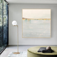 Load image into Gallery viewer, Grey Mountain Acrylic Painting Yellow Landscape Lake Painting Wp024