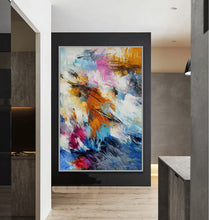 Load image into Gallery viewer, Hand Painted Oil Painting On Canvas Lilac Violet Blue Sp102