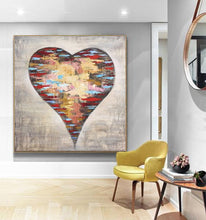 Load image into Gallery viewer, Heart Abstract Art Love Painting Modern Abstract Painting On Canvas Sp064