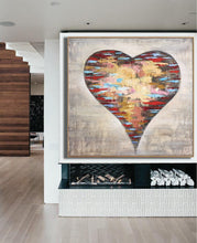 Load image into Gallery viewer, Heart Abstract Art Love Painting Modern Abstract Painting On Canvas Sp064