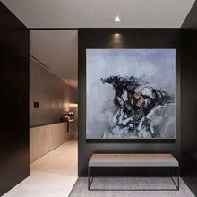 Load image into Gallery viewer, Horse Painting Abstract Horse Painting Palette Knife Canvas Art Wp067