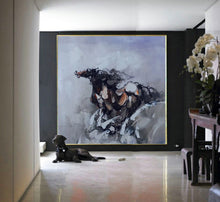 Load image into Gallery viewer, Horse Painting Abstract Horse Painting Palette Knife Canvas Art Wp067