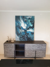 Load image into Gallery viewer, Large Blue Abstract Painting Modern Office Wall Art Original Artwork Kp126