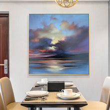 Load image into Gallery viewer, Navy Blue Canvas Blue Sea Paintings Large Living Room Wall Art Wp020