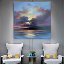 Load image into Gallery viewer, Navy Blue Canvas Blue Sea Paintings Large Living Room Wall Art Wp020