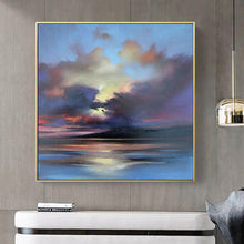 Load image into Gallery viewer, Navy Blue Canvas Blue Sea Paintings Large Living Room Wall Art Wp020
