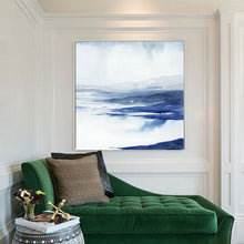 Load image into Gallery viewer, Navy Blue Mountain Painting Abstract Canvas Painting Sea Painting Wp035