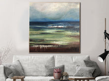 Load image into Gallery viewer, Ocean Wall Art Blue Landscape Painting Sp026
