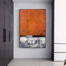 Load image into Gallery viewer, Orange Abstract Canvas Painting Handmade Textured Painting Wp032