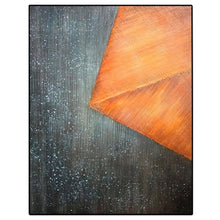 Load image into Gallery viewer, Orange Dark Grey Abstract Painting Geometric Art Wp023