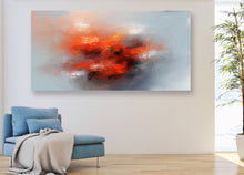 Load image into Gallery viewer, Orange Gray Abstract Painting Original Oversize Painting Kp110