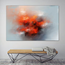 Load image into Gallery viewer, Orange Gray Abstract Painting Original Oversize Painting Kp110