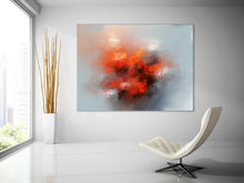 Load image into Gallery viewer, Orange Gray Abstract Painting Original Oversize Painting Kp110