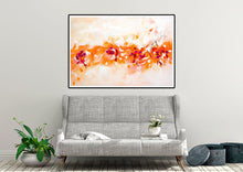 Load image into Gallery viewer, Orange White Abstract Painting Original Oversize Painting Kp109