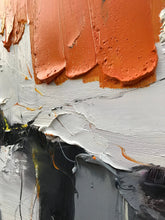 Load image into Gallery viewer, Orange White Grey Abstract Painting Palette Knife Paintings Kp124