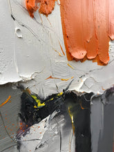 Load image into Gallery viewer, Orange White Grey Abstract Painting Palette Knife Paintings Kp124