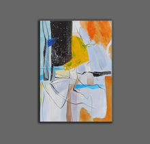 Load image into Gallery viewer, Orange White Yellow Abstract Acrylic Painting Modern Art Wp080