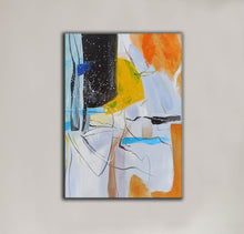 Load image into Gallery viewer, Orange White Yellow Abstract Acrylic Painting Modern Art Wp080