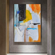 Load image into Gallery viewer, Orange White Yellow Abstract Acrylic Painting Modern Art Wp080
