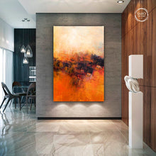 Load image into Gallery viewer, Orange Yellow Black Abstract Painting Contemporary Art Decor Sp007