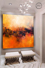 Load image into Gallery viewer, Orange Yellow Black Abstract Painting Contemporary Art Decor Sp007