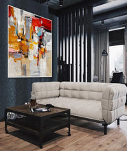 Load image into Gallery viewer, Palette Knife Painting Red Yellow Abstract Canvas Art Sp078