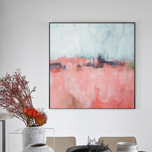 Load image into Gallery viewer, Pink Blue Sky Gray Abstract Painting Hand Painted Canvas Art Sp108