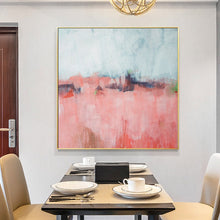 Load image into Gallery viewer, Pink Blue Sky Gray Abstract Painting Hand Painted Canvas Art Sp108