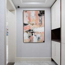 Load image into Gallery viewer, Pink Brown Yellow Abstract Art Original Handmade Painting Wp037