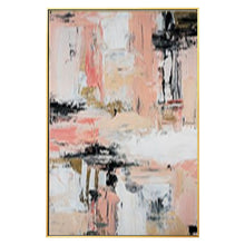 Load image into Gallery viewer, Pink Brown Yellow Abstract Art Original Handmade Painting Wp037