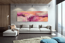 Load image into Gallery viewer, Pink Gray Yellow Abstract Painting on Canvas Kp093