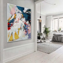 Load image into Gallery viewer, Purple Capri Blue Colorful Abstract Painting Sp098