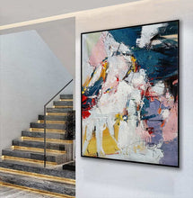 Load image into Gallery viewer, Purple Capri Blue Colorful Abstract Painting Sp098