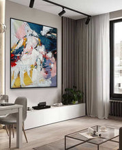 Load image into Gallery viewer, Purple Capri Blue Colorful Abstract Painting Sp098