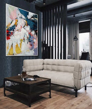 Load image into Gallery viewer, Purple Capri Blue Colorful Abstract Painting Sp098