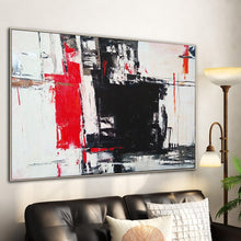 Load image into Gallery viewer, Red Black And White Abstract Canvas Painting Texture Paintings On Canvas Sp056