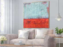 Load image into Gallery viewer, Red Blue Abstract Painting Large Modern Canvas Art Sp046