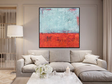 Load image into Gallery viewer, Red Blue Abstract Painting Large Modern Canvas Art Sp046