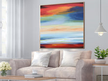 Load image into Gallery viewer, Red Blue Orange Abstract Painting On Canvas For Office Living Room Sp034