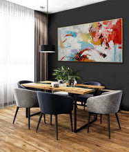 Load image into Gallery viewer, Red Blue White Abstract Painting Yellow Modern Textured Art Sp097