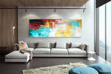 Load image into Gallery viewer, Red Blue Yellow Unique Painting Art Modern Wall Canvas Kp080