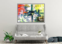 Load image into Gallery viewer, Red Green Pink Abstract Oil Painting On Canvas Huge Artwork Kp085