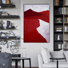 Load image into Gallery viewer, Red Mountain White Road Scenery Acrylic Painting Wp019