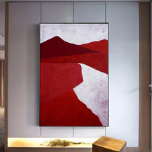 Load image into Gallery viewer, Red Mountain White Road Scenery Acrylic Painting Wp019