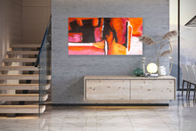 Load image into Gallery viewer, Red Orange Pink Abstract Painting Home Decor Textured Art Kp112